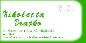 nikoletta drajko business card