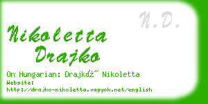 nikoletta drajko business card
